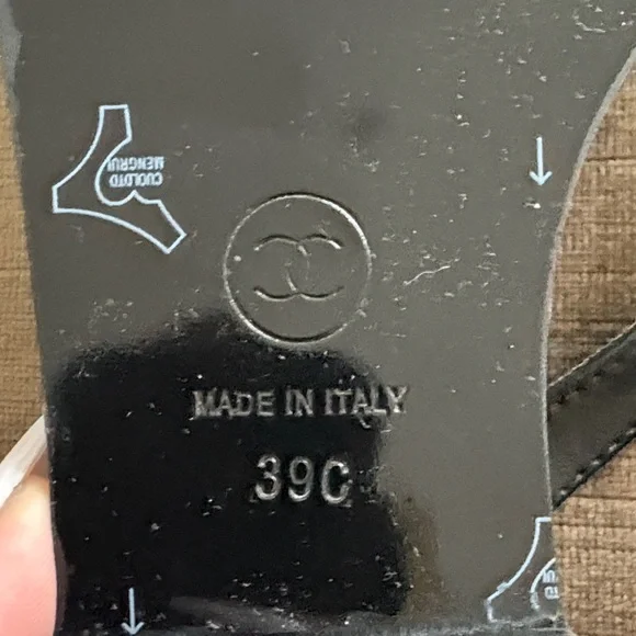 CC Black Sandals with Gold Accents - Picture 4 of 5